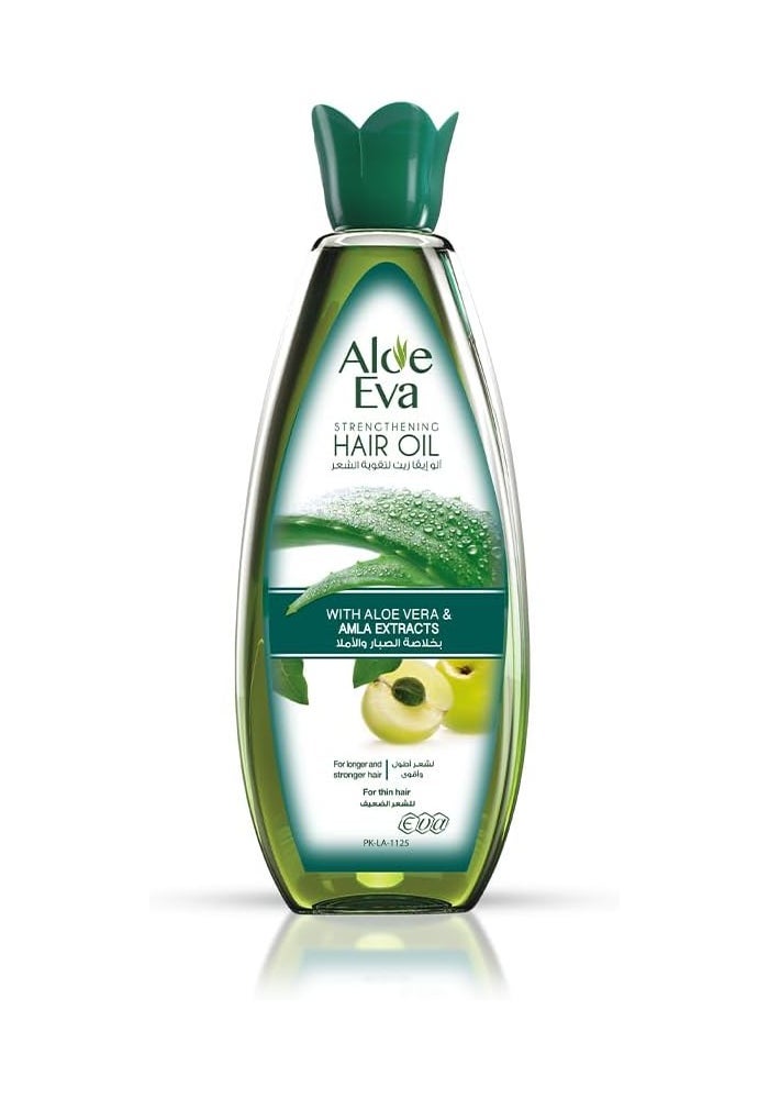 Aloe Eva Strengthening Hair Oil with Aloe Vera & Amla Extracts - 300ml - Image 1